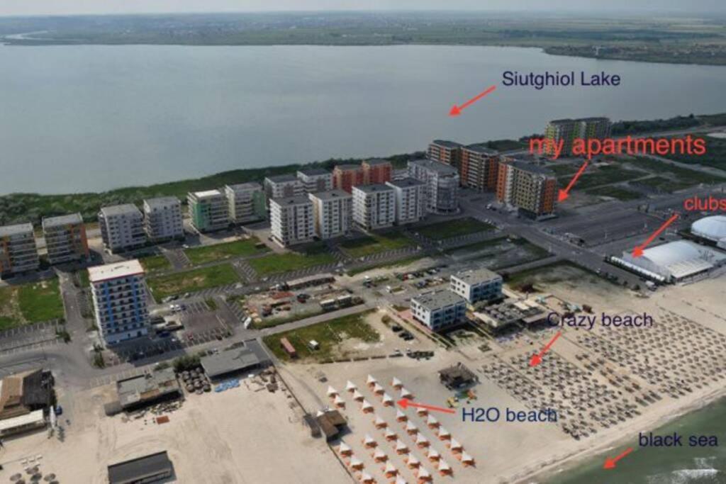 Summerland, 30M From Beach&Best Clubs, Nuba, Fratelli, Ammos Apartment Mamaia Ngoại thất bức ảnh